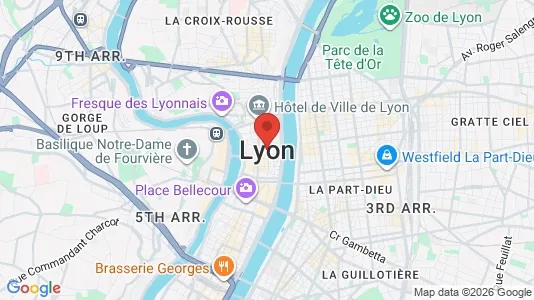 Rooms for rent i Lyon - kort over placeringen