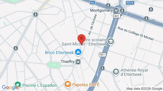 Apartments for rent i Brussels Etterbeek - kort over placeringen