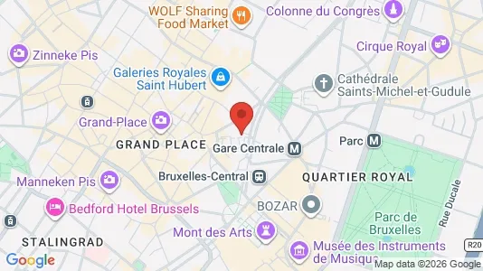 Apartments for rent i Stad Brussel - kort over placeringen
