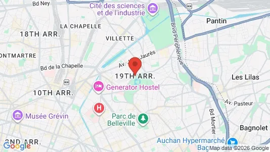 Apartments for rent i Paris 19ème arrondissement - kort over placeringen