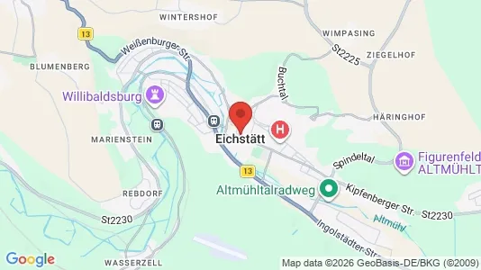 Apartments for rent i Eichstätt - kort over placeringen