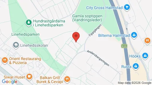 Apartments for rent i Halmstad - kort over placeringen