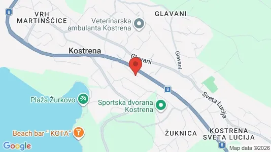 Apartments for rent i Kostrena - kort over placeringen