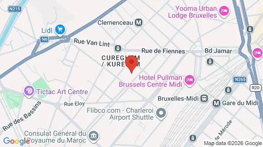 Apartments for rent i Brussels Anderlecht - kort over placeringen