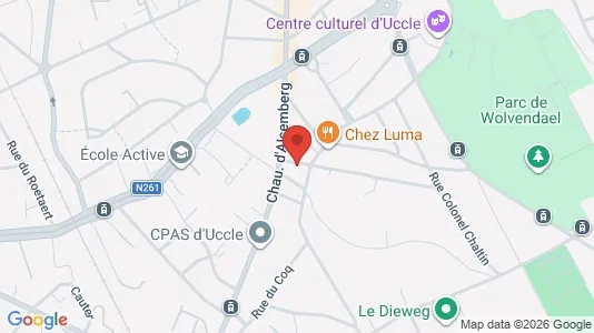 Apartments for rent i Brussels Ukkel - kort over placeringen