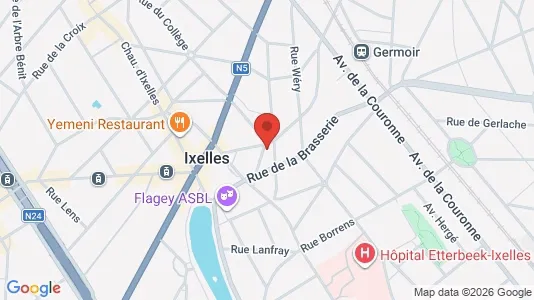 Apartments for rent i Brussels Elsene - kort over placeringen