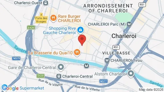 Apartments for rent i Charleroi - kort over placeringen