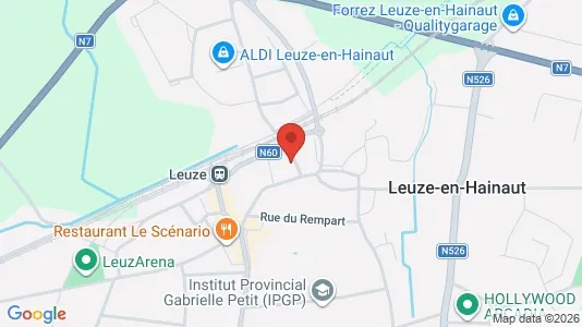 Apartments for rent i Leuze-en-Hainaut - kort over placeringen