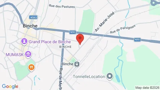 Apartments for rent i Binche - kort over placeringen