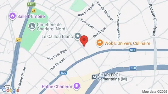 Apartments for rent i Charleroi - kort over placeringen