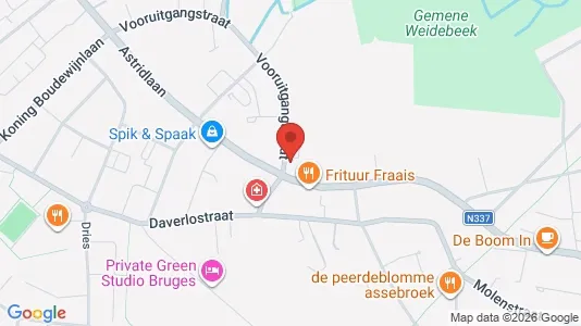 Apartments for rent i Brugge - kort over placeringen