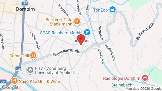 Apartments for rent i Dornbirn - kort over placeringen