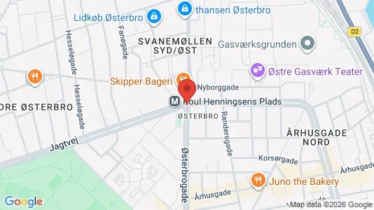 Rooms for rent i Østerbro - kort over placeringen