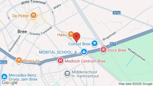 Apartments for rent i Bree - kort over placeringen