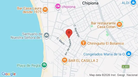 Apartments for rent i Chipiona - kort over placeringen