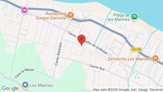 Apartments for rent i Dénia - kort over placeringen