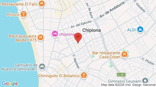 Apartments for rent i Chipiona - kort over placeringen