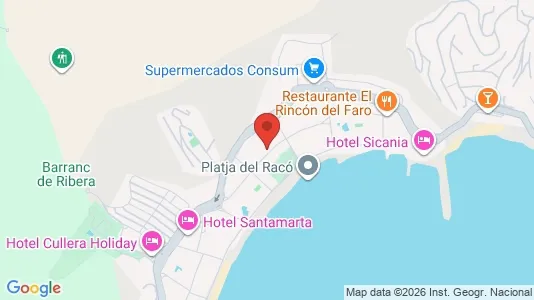 Apartments for rent i Cullera - kort over placeringen