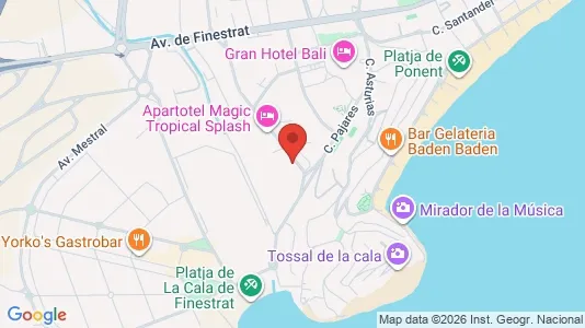 Apartments for rent i Benidorm - kort over placeringen
