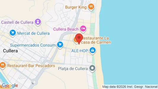 Apartments for rent i Cullera - kort over placeringen