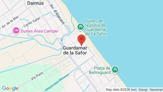 Apartments for rent i Guardamar de la Safor - kort over placeringen