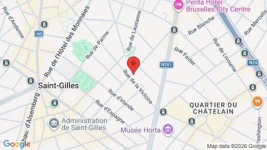 Apartments for rent i Brussels Sint-Gillis - kort over placeringen