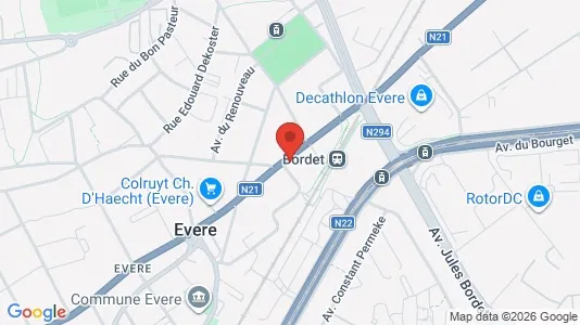 Apartments for rent i Brussels Evere - kort over placeringen