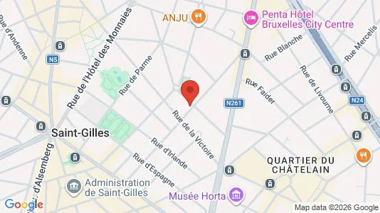 Apartments for rent i Brussels Sint-Gillis - kort over placeringen