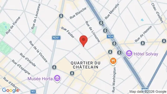 Apartments for rent i Brussels Elsene - kort over placeringen