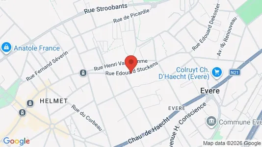 Apartments for rent i Brussels Evere - kort over placeringen