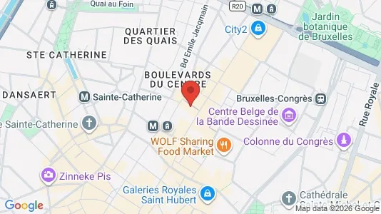 Apartments for rent i Stad Brussel - kort over placeringen