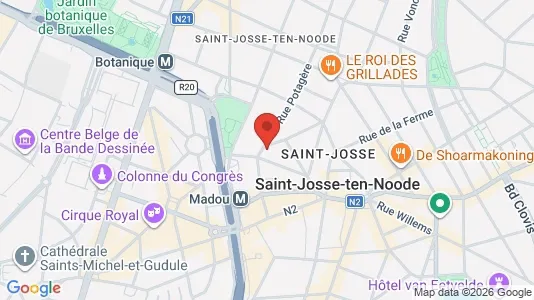 Apartments for rent i Brussels Sint-Joost-ten-Node - kort over placeringen