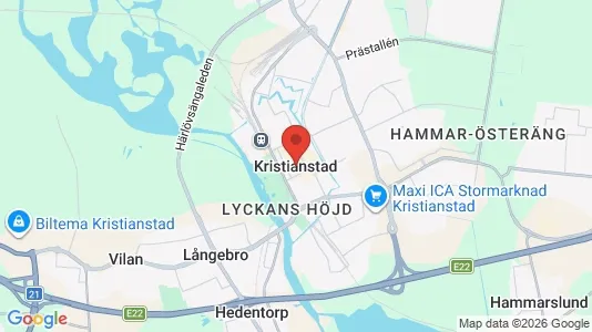 Apartments for rent i Kristianstad - kort over placeringen
