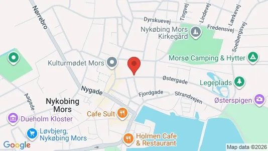 Apartments for rent i Nykøbing Mors - kort over placeringen