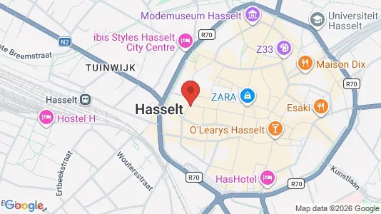 Apartments for rent i Hasselt - kort over placeringen