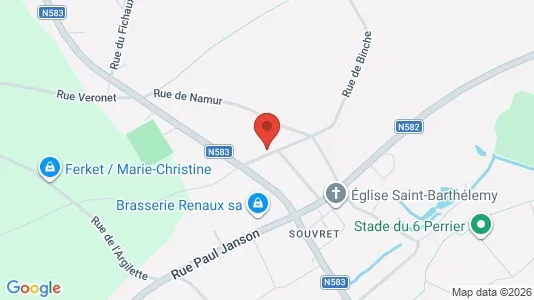 Apartments for rent i Courcelles - kort over placeringen