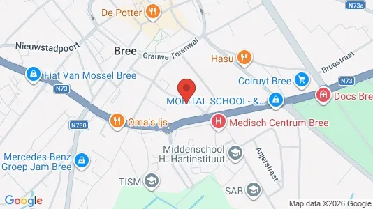 Apartments for rent i Bree - kort over placeringen