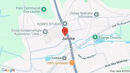 Apartments for rent i Jurbise - kort over placeringen