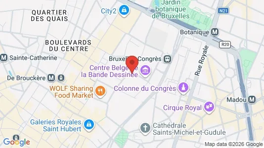 Apartments for rent i Stad Brussel - kort over placeringen