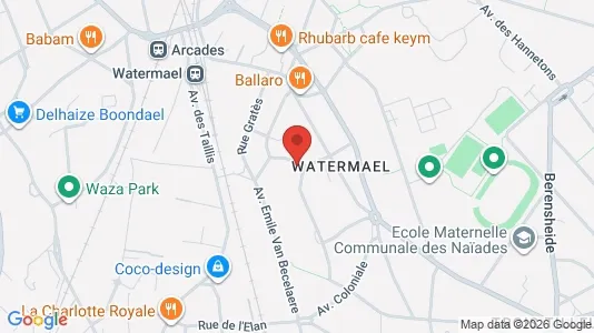 Apartments for rent i Brussels Watermaal-Bosvoorde - kort over placeringen