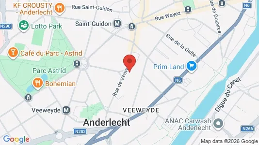 Apartments for rent i Brussels Anderlecht - kort over placeringen
