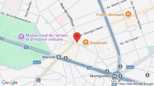 Apartments for rent i Brussels Etterbeek - kort over placeringen