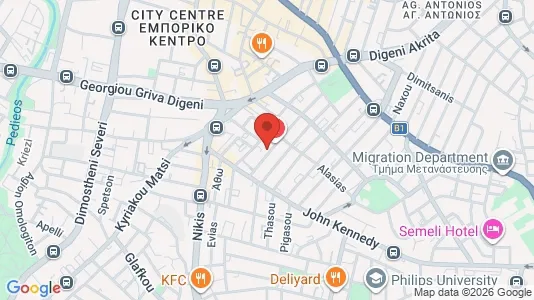 Apartments for rent i Nicosia Lefkosia - kort over placeringen