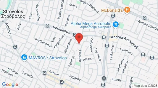 Apartments for rent i Nicosia Strovolos - kort over placeringen