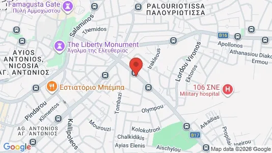 Apartments for rent i Nicosia Lefkosia - kort over placeringen