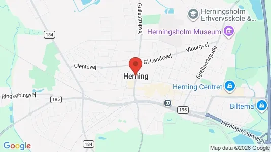 Houses for rent i Herning - kort over placeringen
