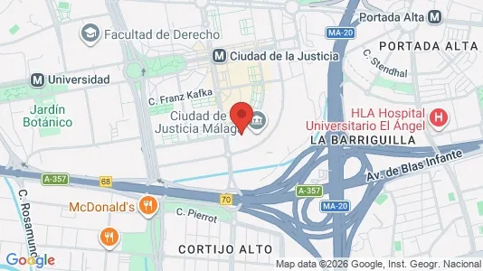 Apartments for rent i Málaga - kort over placeringen