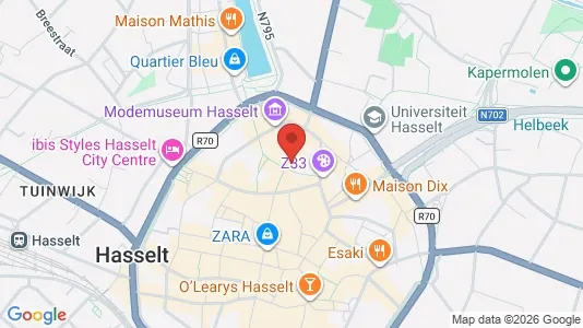 Apartments for rent i Hasselt - kort over placeringen