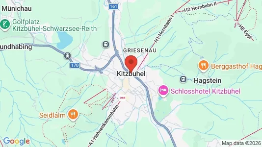 Apartments for rent i Kitzbühel - kort over placeringen