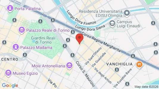 Apartments for rent i Turin - kort over placeringen